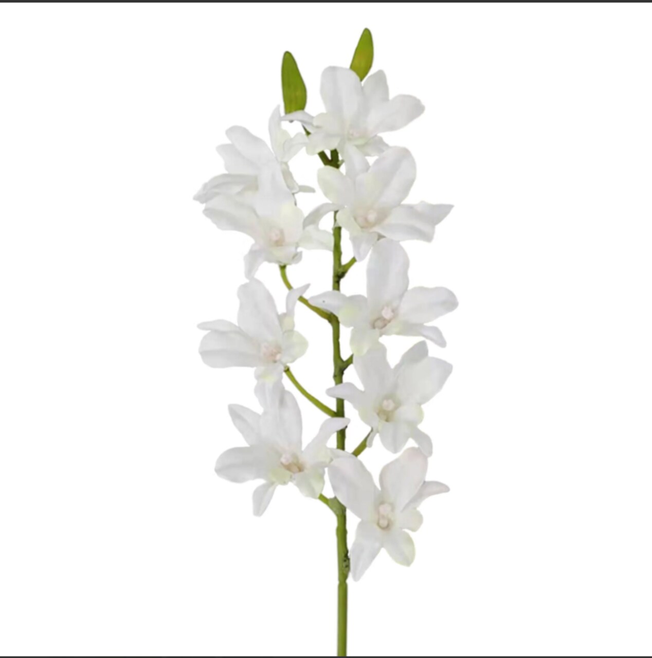 24" Dendrobium Orchid Spray Realistic Faux Stem for Bouquets, Centerpieces & Home Decor